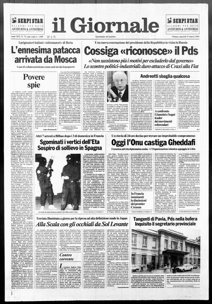 Il giornale : quotidiano del mattino